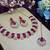 Maroon rose gold premium designer american diamond and stone work necklace set