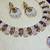 Green rose gold premium designer american diamond and stone work necklace set
