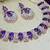 Blue rose gold premium designer american diamond and stone work necklace set