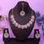Pink rose gold premium designer american diamond and stone work necklace set