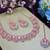 Pink rose gold premium designer american diamond and stone work necklace set