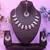 Purple rose gold premium designer american diamond and stone work necklace set
