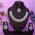 White rose gold premium designer american diamond and stone work necklace set