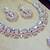 White rose gold premium designer american diamond and stone work necklace set