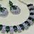 Green rhodium premium designer american diamond and stone work necklace set