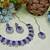 Blue rhodium premium designer american diamond and stone work necklace set