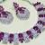 Purple rhodium premium designer american diamond and stone work necklace set
