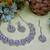 White rhodium premium designer american diamond and stone work necklace set