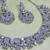 White rhodium premium designer american diamond and stone work necklace set