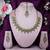 Gold yellow gold premium designer american diamond and stone work necklace set