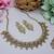 Gold yellow gold premium designer american diamond and stone work necklace set