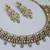 Gold yellow gold premium designer american diamond and stone work necklace set
