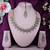 Purple yellow gold premium designer american diamond and stone work necklace set