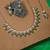 Green yellow gold premium designer american diamond and stone work necklace set
