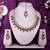 Maroon yellow gold premium designer american diamond and stone work necklace set
