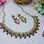 Maroon yellow gold premium designer american diamond and stone work necklace set