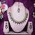 Blue yellow gold premium designer american diamond and stone work necklace set