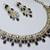 Blue yellow gold premium designer american diamond and stone work necklace set