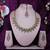 Pink yellow gold premium designer american diamond and stone work necklace set