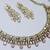 Pink yellow gold premium designer american diamond and stone work necklace set