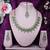 Green yellow gold premium designer american diamond and stone work necklace set