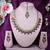 Purple yellow gold premium designer american diamond and stone work necklace set