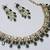 Blue yellow gold premium designer american diamond and stone work necklace set