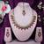 Red yellow gold premium designer american diamond and stone work necklace set