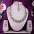 White yellow gold premium designer american diamond and stone work necklace set