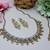 White yellow gold premium designer american diamond and stone work necklace set