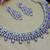 Purple rhodium premium designer american diamond and stone work necklace set