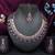 Purple rose gold premium designer american diamond and stone work necklace set