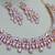 Purple rose gold premium designer american diamond and stone work necklace set