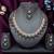 Green rose gold premium designer american diamond and stone work necklace set