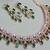 Green rose gold premium designer american diamond and stone work necklace set