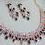 Blue rose gold premium designer american diamond and stone work necklace set