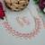 Pink rose gold premium designer american diamond and stone work necklace set