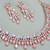 Pink rose gold premium designer american diamond and stone work necklace set