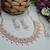Green rose gold premium designer american diamond and stone work necklace set