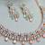 Green rose gold premium designer american diamond and stone work necklace set