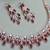 Purple rose gold premium designer american diamond and stone work necklace set