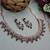 Blue rose gold premium designer american diamond and stone work necklace set