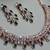 Blue rose gold premium designer american diamond and stone work necklace set