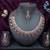 White rose gold premium designer american diamond and stone work necklace set