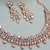 White rose gold premium designer american diamond and stone work necklace set