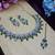 Green rhodium premium designer american diamond and stone work necklace set