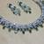 Green rhodium premium designer american diamond and stone work necklace set