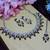 Maroon rhodium premium designer american diamond and stone work necklace set