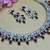 Maroon rhodium premium designer american diamond and stone work necklace set