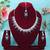 Blue rhodium premium designer american diamond and stone work necklace set